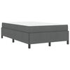 vidaXL Boxspringbett Dunkelgrau 120 x 200 cm Stoff