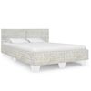 vidaXL Bettgestell Grau Natur Rattan 160 x 200 cm