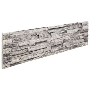 vidaXL Wandpaneele 10 stk. 100 x 25 cm Hellgrau EPS-Schaum