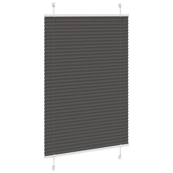 vidaXL Plissee Schwarz 90x100 cm Stoffbreite 89,4 cm Polyester