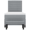 vidaXL Boxspringbett mit Matratze Hellgrau 100 x 200 cm Stoff
