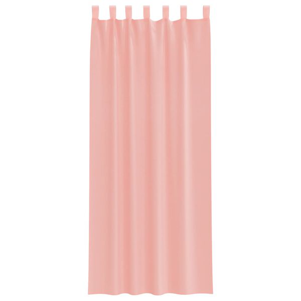 vidaXL Voile Vorhänge mit Stangentaschen 2 Stk. Rosa
