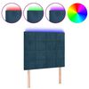 vidaXL LED Kopfteil Dunkelblau 80x5x118/128 cm Samt