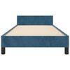 vidaXL Bettgestell ohne Matratze Dunkelblau 90x190 cm Samt