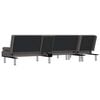 vidaXL Schlafsofa in L-Form Grau 255x140x70 cm Kunstleder