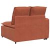 vidaXL Modulares Sofa Endmodul mit Armlehne Kissen Rot Orange 100 cm