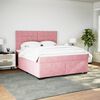 vidaXL Boxspringbett mit Matratze Rosa 180x200 cm Samt