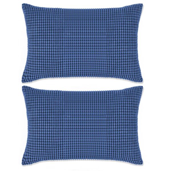 vidaXL Kissen-Set 2 Stk. Velours 40 x 60 cm Blau