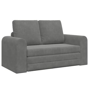 vidaXL Schlafsofa 60cm Dunkelgrau Samt