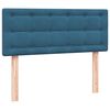 vidaXL Boxspringbett mit Matratze & LED Dunkelblau 120x220 cm Samt
