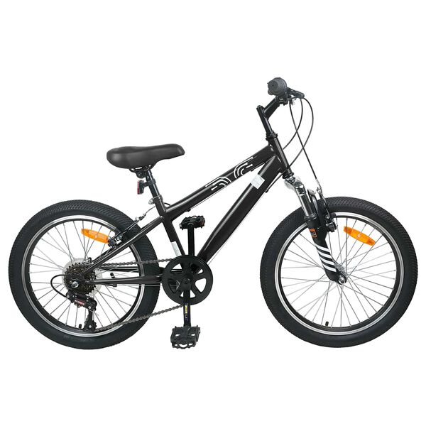 vidaXL Kids Mountain Bike 20 Zoll 6-Speed f&uuml;r 5-8 Jahre alt Schwarz