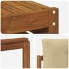vidaXL Sofagarnituren 8 pcs Natur und Beige Massivholz Akazie