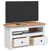 vidaXL TV-Eckschrank Wei&szlig; 93 x 49 x 49 cm Massivholz Panama-Kiefer