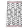 vidaXL Teppich Grau 120x180 cm Baumwolle