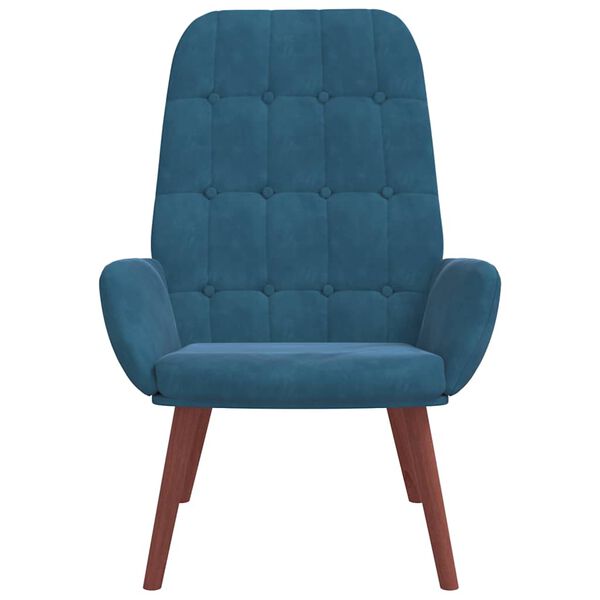 vidaXL Relaxsessel Blau Samt