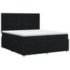 vidaXL Boxspringbett mit Matratze Schwarz 160 x 200 cm Stoff