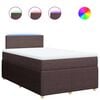 vidaXL Boxspringbett mit Matratze Dunkelbraun 120x200 cm Stoff
