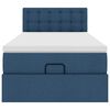 vidaXL Ottoman-Bett mit Matratze & LEDs Blau 80x200 cm Stoff