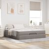 vidaXL Ottoman-Bett mit Matratze Taupe 160x200 cm Stoff