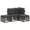 vidaXL Gartensofa-set 4 pcs Grau Poly-Rattan