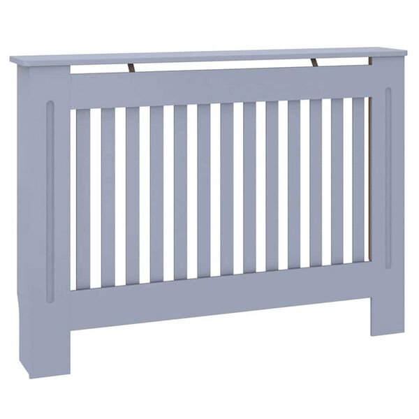 vidaXL Heizkörperabdeckung 2 pcs Grau 112 x 19 x 81,5 cm Holzwerkstoff