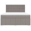 vidaXL Boxspringbett mit Matratze Taupe 180x200 cm Stoff