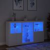 vidaXL Sideboard mit LED-Leuchten Wei&szlig; 181,5x37x100 cm