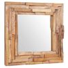 vidaXL Dekorativer Spiegel Teak 60 x 60 cm Quadratisch