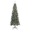 vidaXL K&uuml;nstlicher Weihnachtsbaum mit 300 LEDs mit St&auml;nder Gr&uuml;n 240 cm