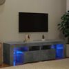 vidaXL TV-Schrank mit LED-Beleuchtung Betongrau 140x36,5x40 cm