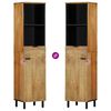 vidaXL Badschrank Braun 38x33x160 cm Massivholz Mango