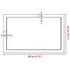vidaXL Waschtischplatte 80x50x(2-4) cm Massivholz Unbehandelt