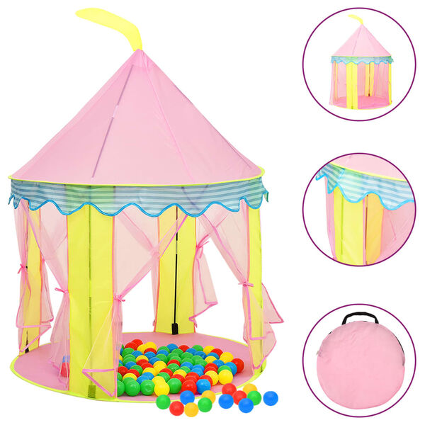 vidaXL Spielzelt für Kinder Rosa 100x100x127 cm