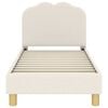 vidaXL Kinderbettgestell mit Kopfteil Creme 70 x 140 cm Schafstoff