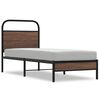 vidaXL Bettgestell ohne Matratze 75x190 cm Braun Eichen-Optik