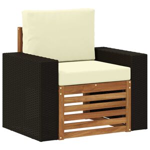 vidaXL Outdoor Mittelsofa Natur