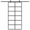 vidaXL Schiebet&uuml;r mit Beschlag 102x205 cm ESG-Glas & Aluminium