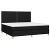 vidaXL Boxspringbett mit Matratze Schwarz 200x200 cm Stoff