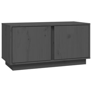 vidaXL TV-Schrank Grau 80x35x40,5 cm Massivholz Kiefer