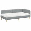 vidaXL Eckbettgestell Hellgrau 90 x 190 cm Stoff