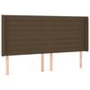 vidaXL Kopfteil mit Ohren Dunkelbraun 163x16x118/128 cm Stoff