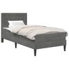 vidaXL Bettgestell mit Matratze Dunkelgrau 100 x 200 cm Samt