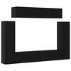 vidaXL TV-Schrank-Set 8 stk. Schwarz Eichen-Optik Holzwerkstoff
