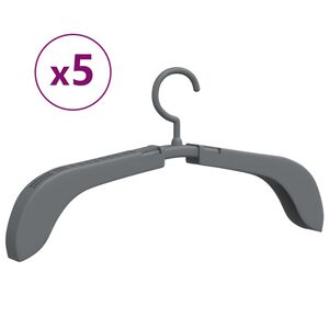 vidaXL Ausziehbare Kleiderb&uuml;gel 5 Stk. Grau