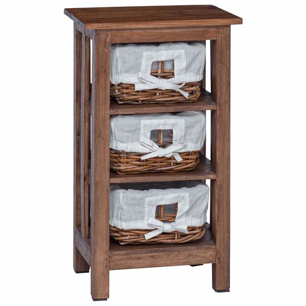 vidaXL Beistelltisch Braun Massivholz Mahagoni