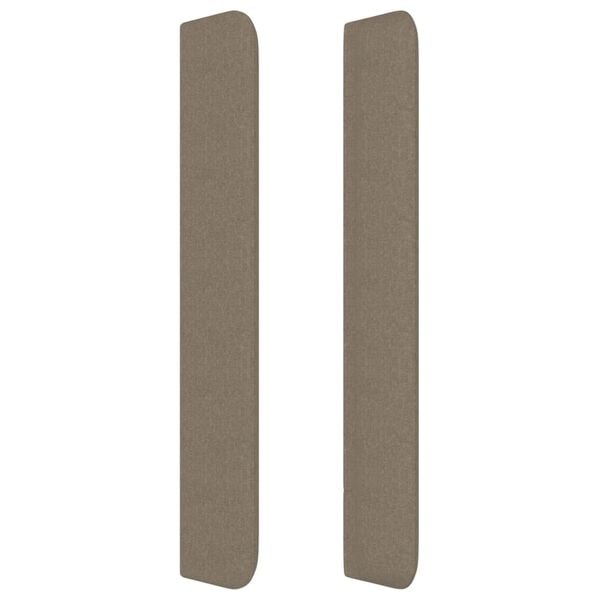 vidaXL Kopfteil mit Ohren Taupe 163x16x118/128 cm Stoff