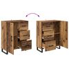 vidaXL Highboard Altholz 69,5 x 34 x 180 cm Holzwerkstoff