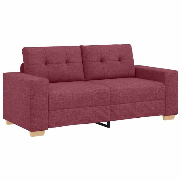 vidaXL Loveseat-Sofa Weinrot 140 cm Stoff