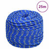 vidaXL Bootsseil Blau 10 mm 25 m Polypropylen