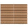 vidaXL Terrassenfliese 6 pcs Braun 60 x 30 cm WPC